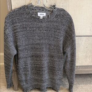 Pistolq Xs marbled blk and white sweater